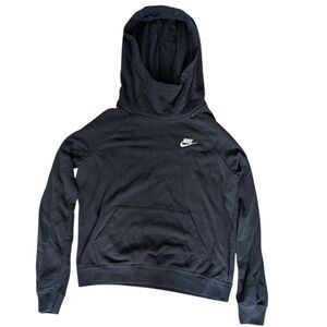 Nike Athletic Hoodie Women's S Black Sportswear NSW Rally Funnel Neck Sweatshirt